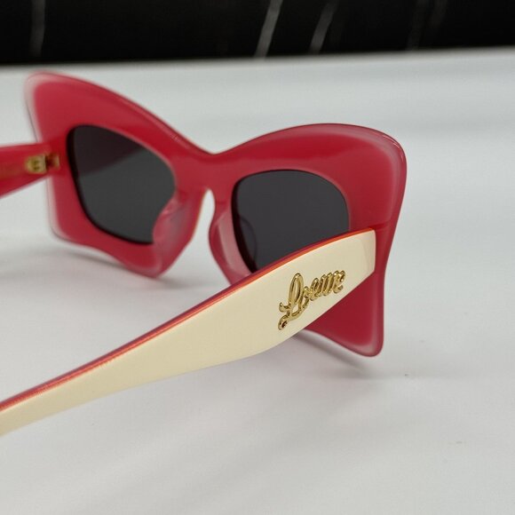 NEW LOEWE LW40140U 59A WOMEN SUNGLASSES BLACK CAT EYE LOEWE EYEWEAR - Picture 4 of 11